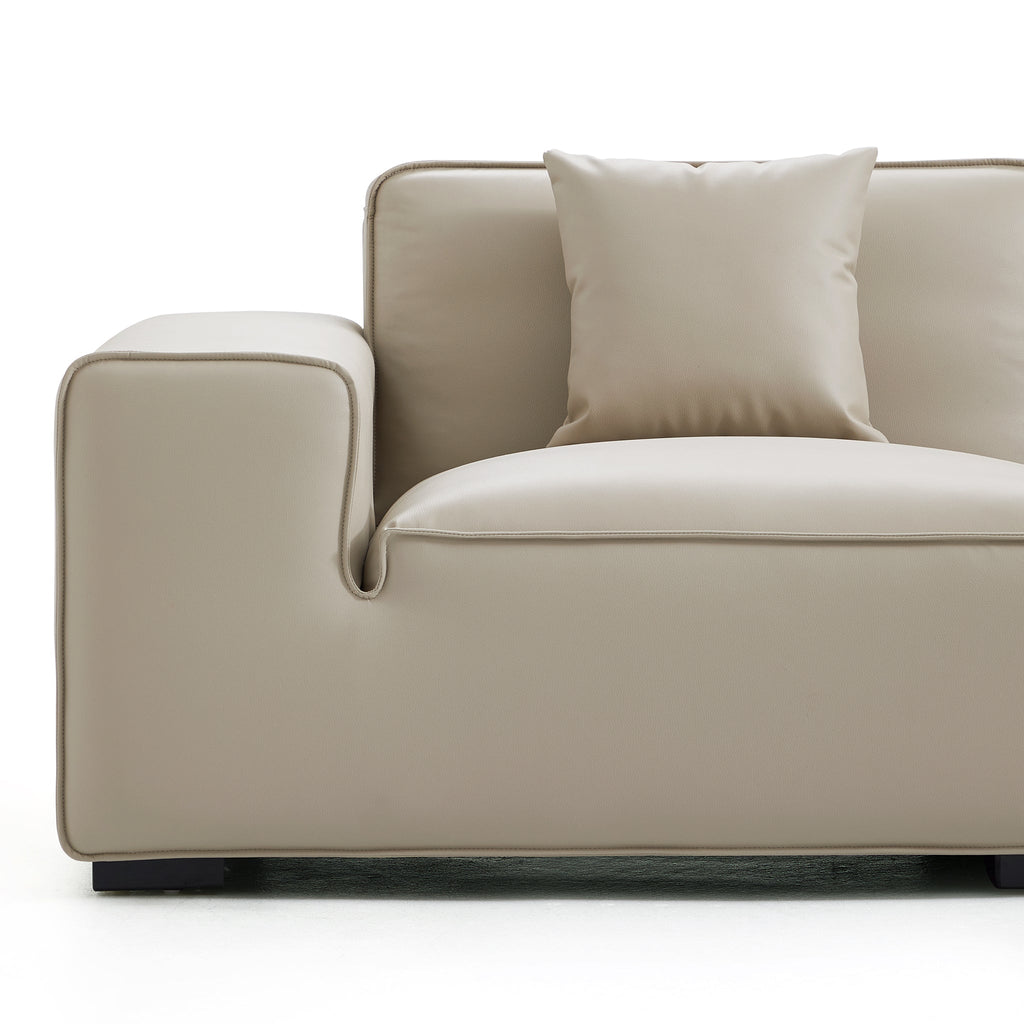 Domus Modular Black Leather Armchair