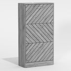 Meuble à chaussures 22,4 avec 3 tiroirs rabattables, bois/gris, par Kerrogee