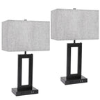 Ensemble de 22 lampes de table USB grises à commande tactile