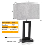 Ensemble de 22 lampes de table USB grises à commande tactile