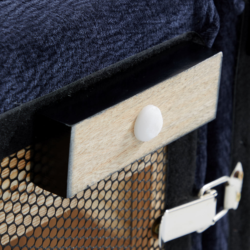 Le canapé d'angle bleu marine Empress