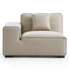 Domus Modular Dark Gray Leather Sectional Sofa