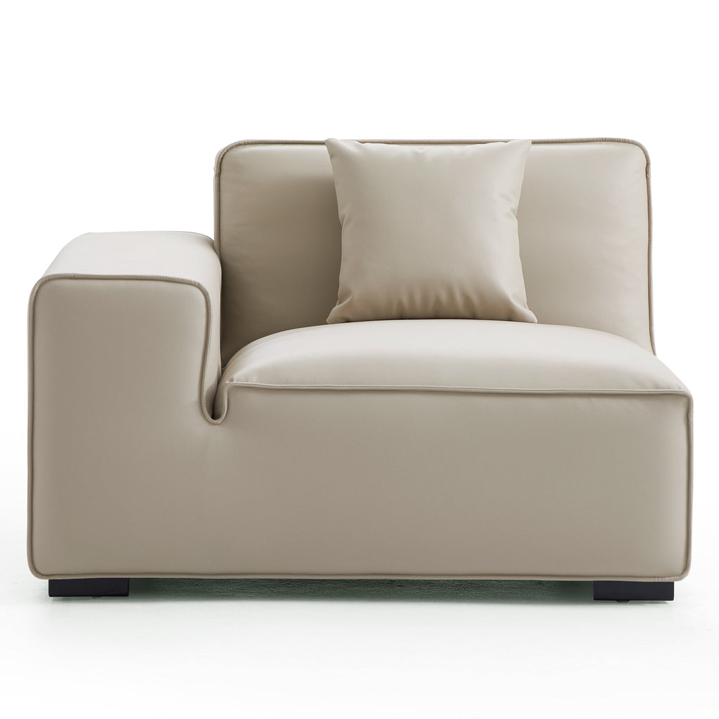 Domus Modular Brown Leather Sectional