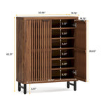 24 Pairs Shoe Storage Cabinet with Door for Entryway Living Room