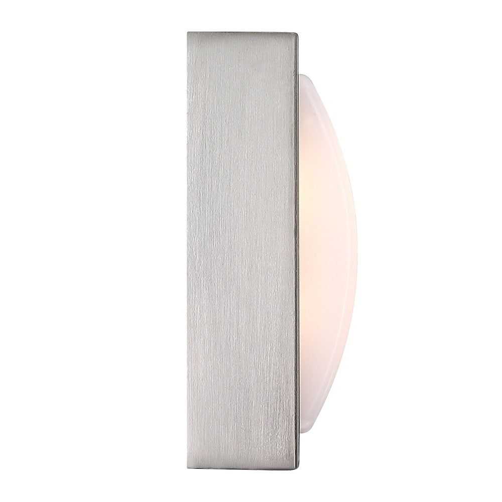 Barre lumineuse LED moderne/contemporaine en nickel brossé pour meuble-lavabo - 24 W