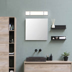 Barre lumineuse LED moderne/contemporaine en nickel brossé pour meuble-lavabo - 24 W