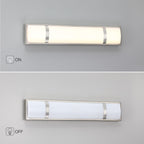 Barre lumineuse LED moderne/contemporaine en nickel brossé pour meuble-lavabo - 24 W