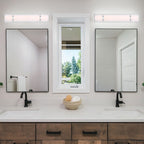 Barre lumineuse LED moderne/contemporaine en nickel brossé pour meuble-lavabo - 24 W