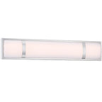 Barre lumineuse LED moderne/contemporaine en nickel brossé pour meuble-lavabo - 24 W