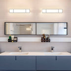 Barre lumineuse LED moderne/contemporaine en nickel brossé pour meuble-lavabo - 24 W