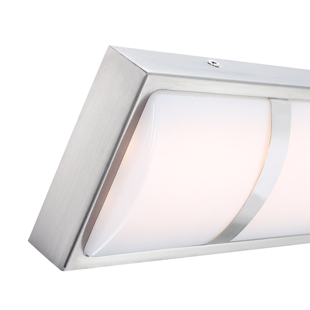 Barre lumineuse LED moderne/contemporaine en nickel brossé pour meuble-lavabo - 24 W