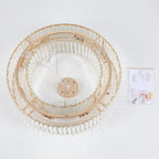 Lustre de ferme 24,8 po à 8 lumières, lustre en cristal, lustre tambour pour salle à manger, salon, chambre à coucher, cuisine