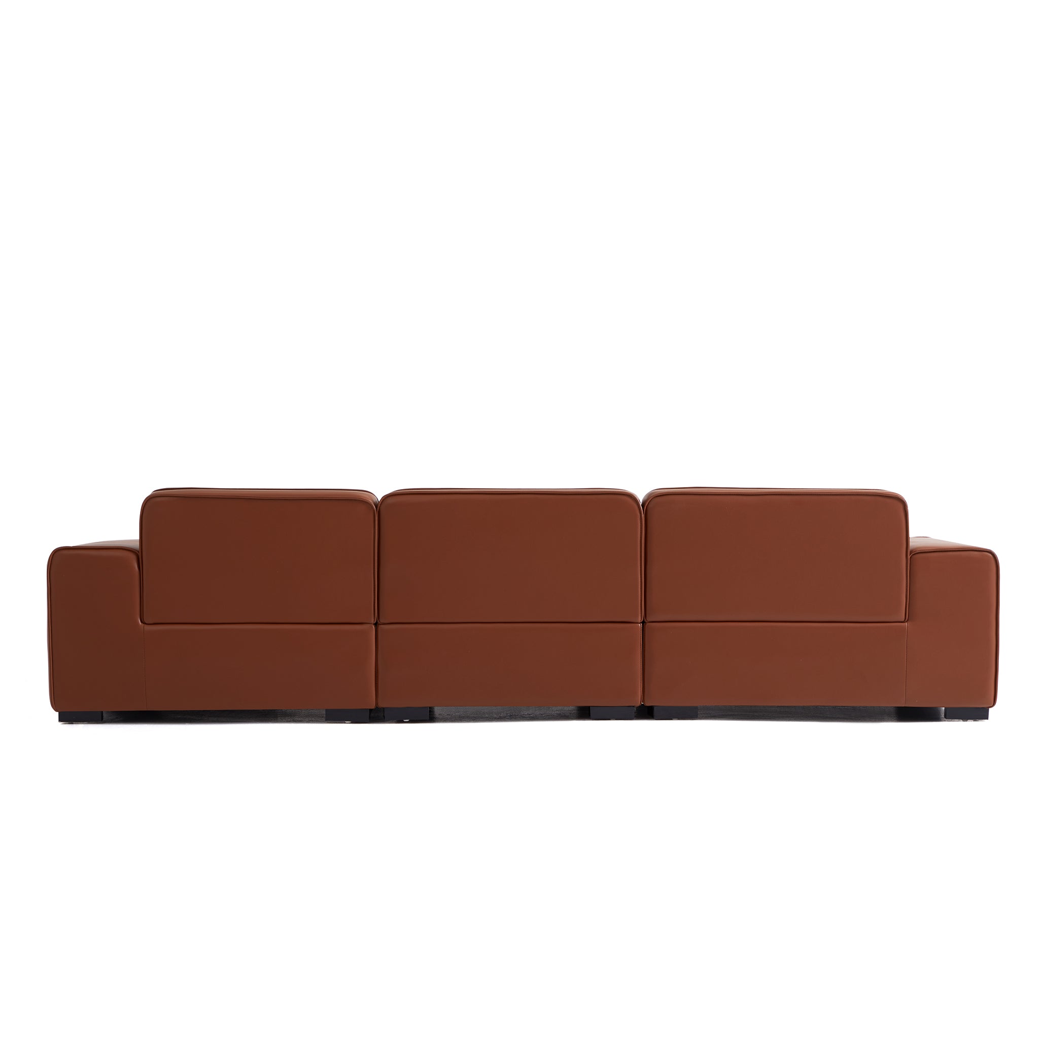 Domus Modular Brown Leather Sectional