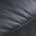 Ensemble de canapés sectionnels de luxe minimalistes en cuir noir