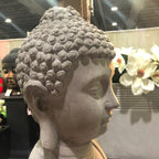 Statue de Bouddha méditant en béton léger de 65 cm