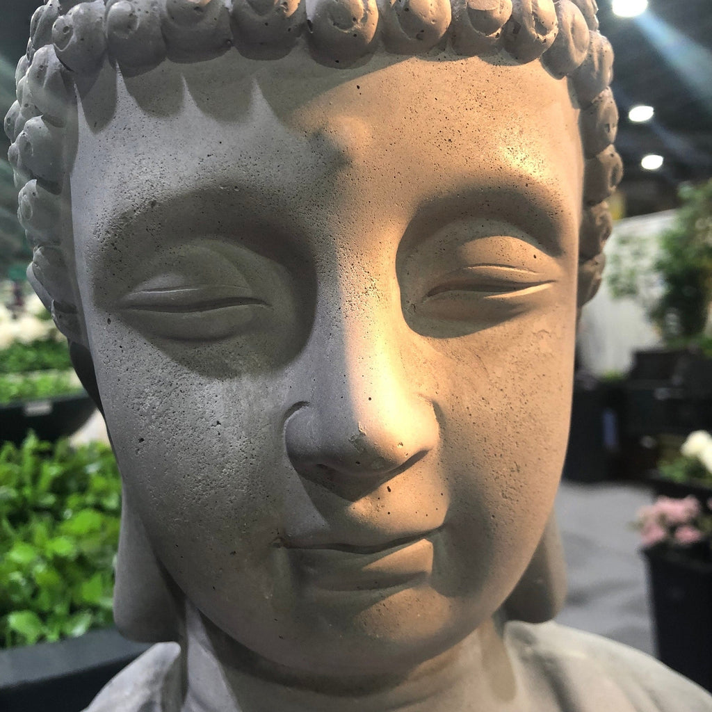 Statue de Bouddha méditant en béton léger de 65 cm