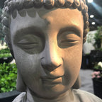 Statue de Bouddha méditant en béton léger de 65 cm