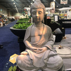 Statue de Bouddha méditant en béton léger de 65 cm