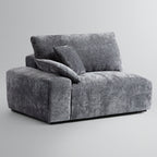 Le canapé et le pouf gris Empress