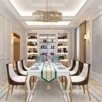 Lustre tambour moderne en cristal doré de 26 po, 6 lumières, à intensité variable, style glamour, pour îlot de cuisine avec verre dépoli, pour salle à manger