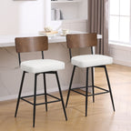 Lot de 2/3/4 tabourets de bar/comptoir pivotants rembourrés en similicuir