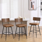 Lot de 2/3/4 tabourets de bar/comptoir pivotants rembourrés en similicuir