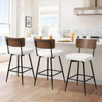 Lot de 2/3/4 tabourets de bar/comptoir pivotants rembourrés en similicuir