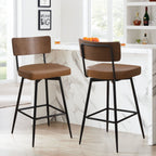 Lot de 2/3/4 tabourets de bar/comptoir pivotants rembourrés en similicuir