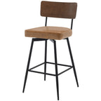 Lot de 2/3/4 tabourets de bar/comptoir pivotants rembourrés en similicuir
