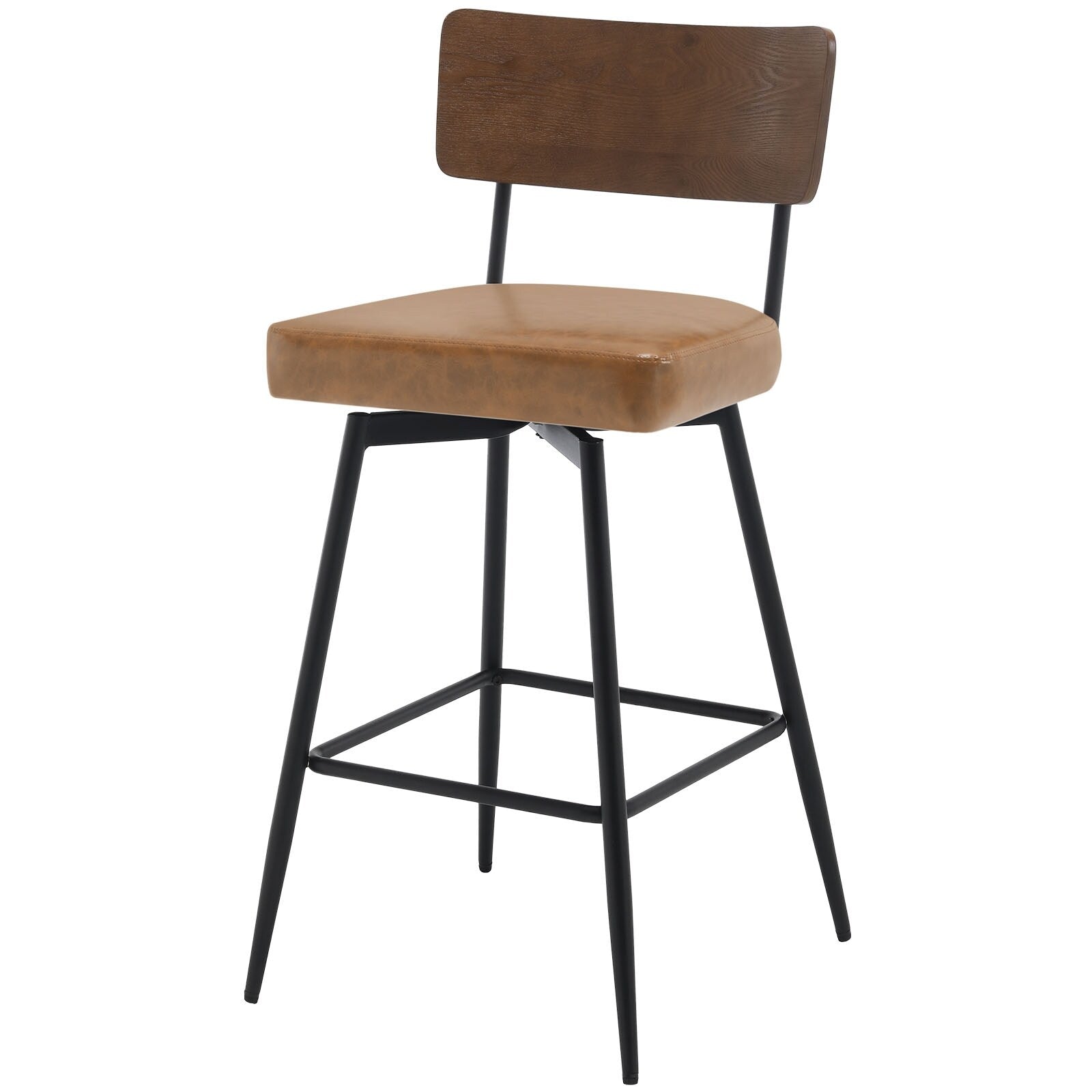 Lot de 2/3/4 tabourets de bar/comptoir pivotants rembourrés en similicuir