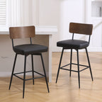 Lot de 2/3/4 tabourets de bar/comptoir pivotants rembourrés en similicuir