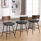 Lot de 2/3/4 tabourets de bar/comptoir pivotants rembourrés en similicuir