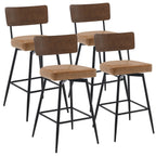 Lot de 2/3/4 tabourets de bar/comptoir pivotants rembourrés en similicuir
