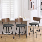 Lot de 2/3/4 tabourets de bar/comptoir pivotants rembourrés en similicuir