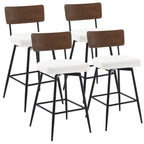 Lot de 2/3/4 tabourets de bar/comptoir pivotants rembourrés en similicuir