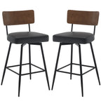 Lot de 2/3/4 tabourets de bar/comptoir pivotants rembourrés en similicuir
