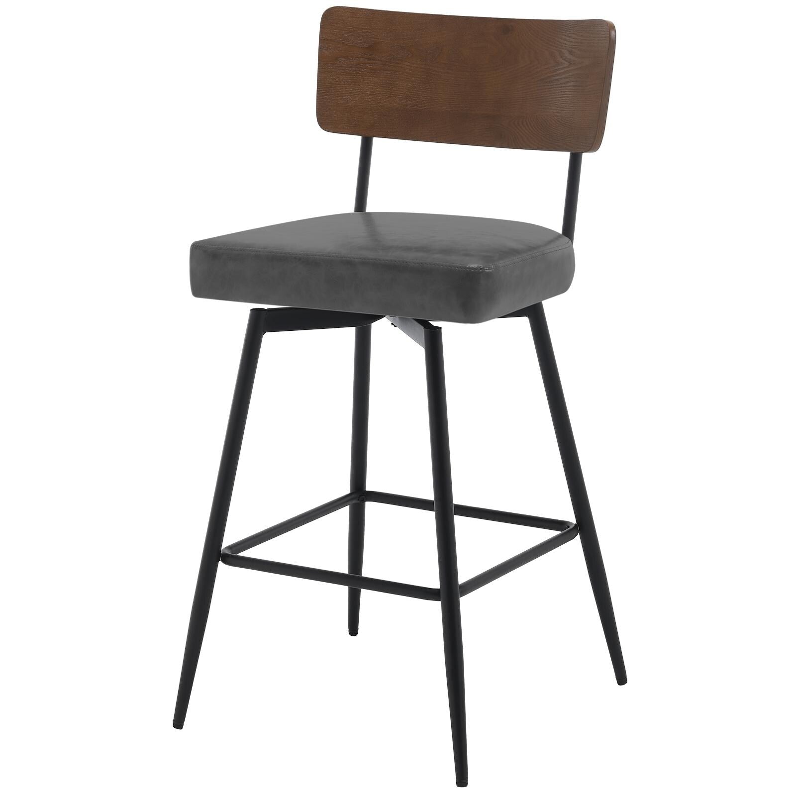 Lot de 2/3/4 tabourets de bar/comptoir pivotants rembourrés en similicuir