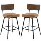 Lot de 2/3/4 tabourets de bar/comptoir pivotants rembourrés en similicuir