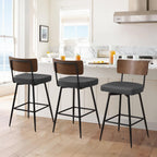Lot de 2/3/4 tabourets de bar/comptoir pivotants rembourrés en similicuir