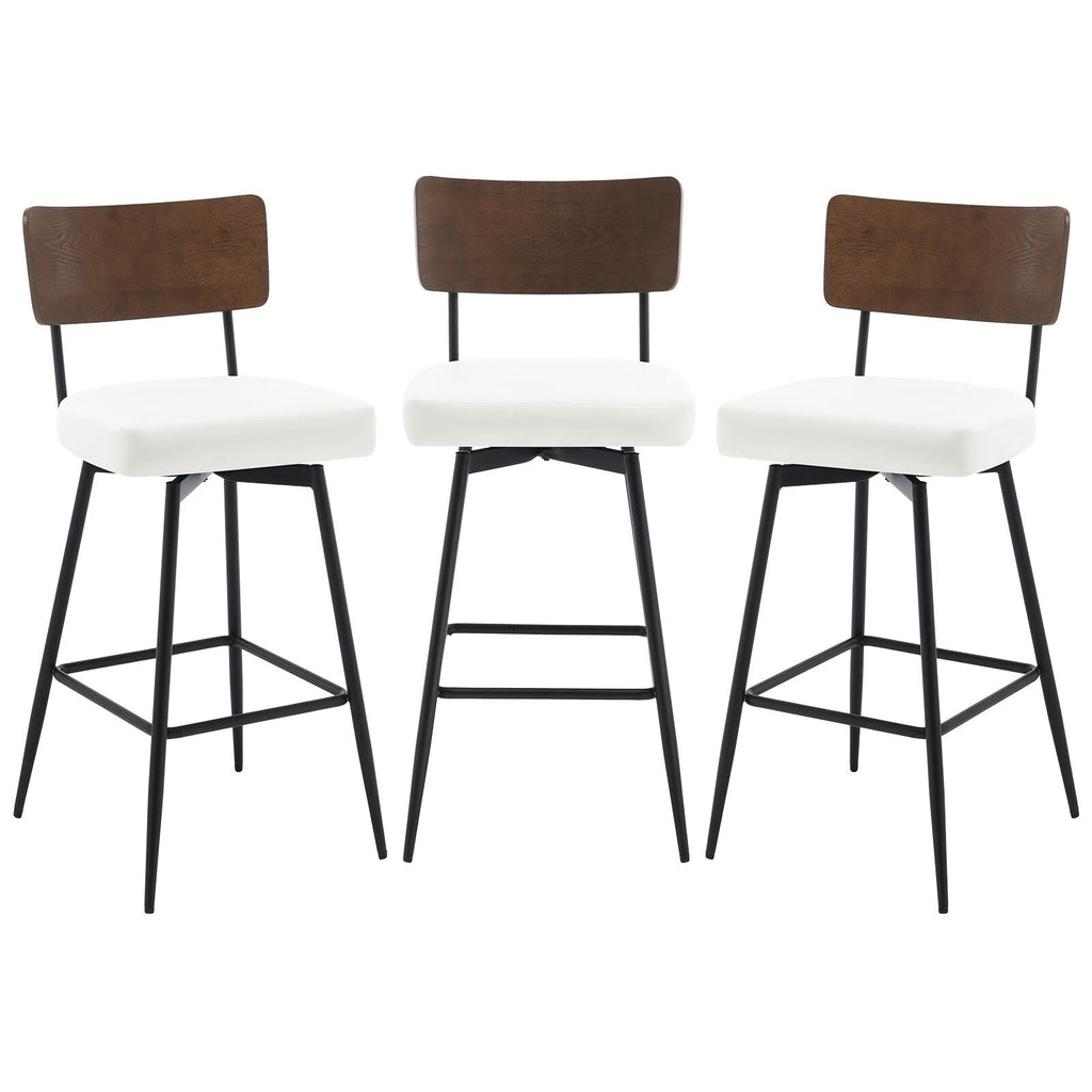 Lot de 2/3/4 tabourets de bar/comptoir pivotants rembourrés en similicuir