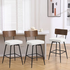 Lot de 2/3/4 tabourets de bar/comptoir pivotants rembourrés en similicuir