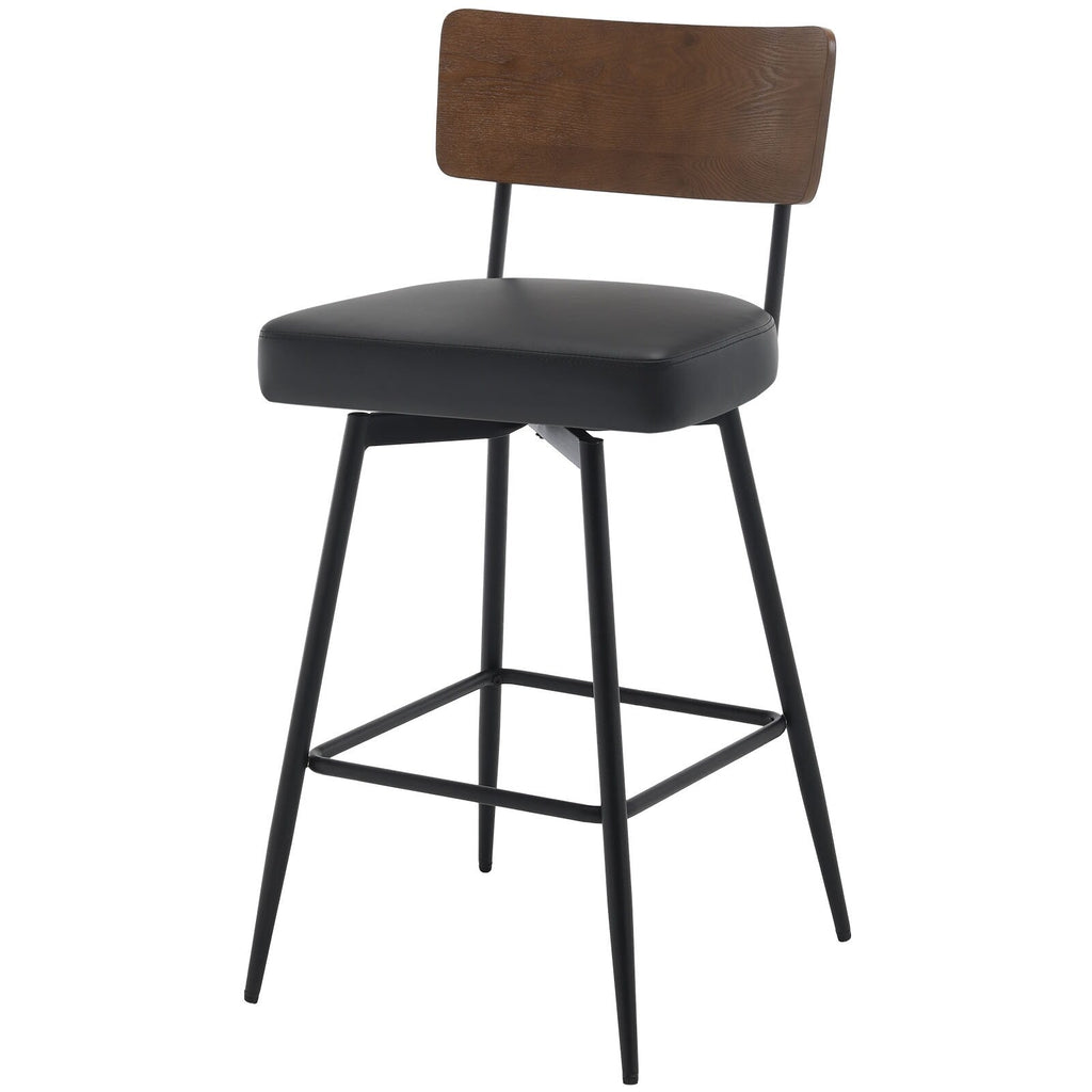 Lot de 2/3/4 tabourets de bar/comptoir pivotants rembourrés en similicuir