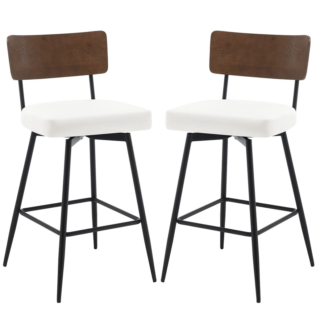 Lot de 2/3/4 tabourets de bar/comptoir pivotants rembourrés en similicuir