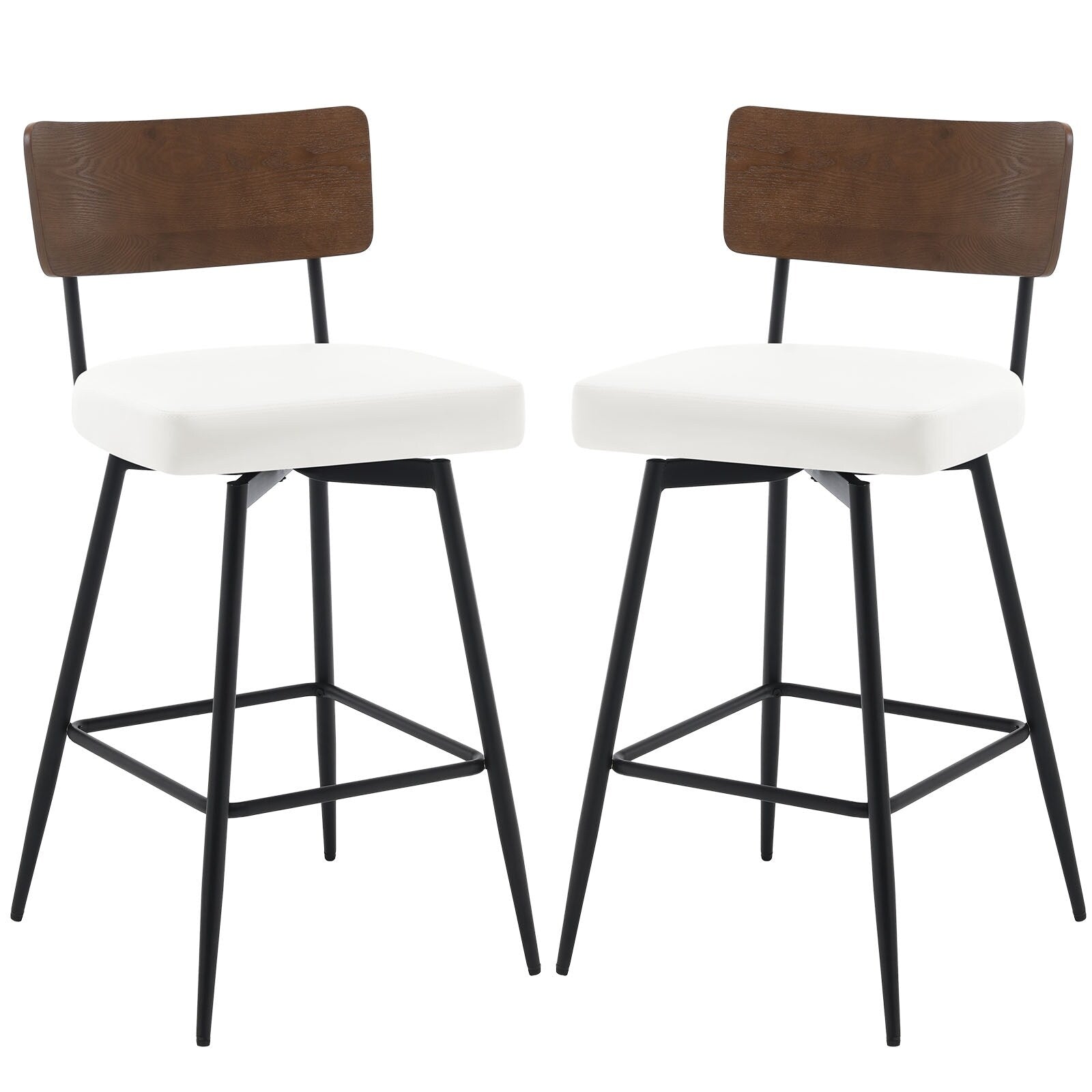 Lot de 2/3/4 tabourets de bar/comptoir pivotants rembourrés en similicuir