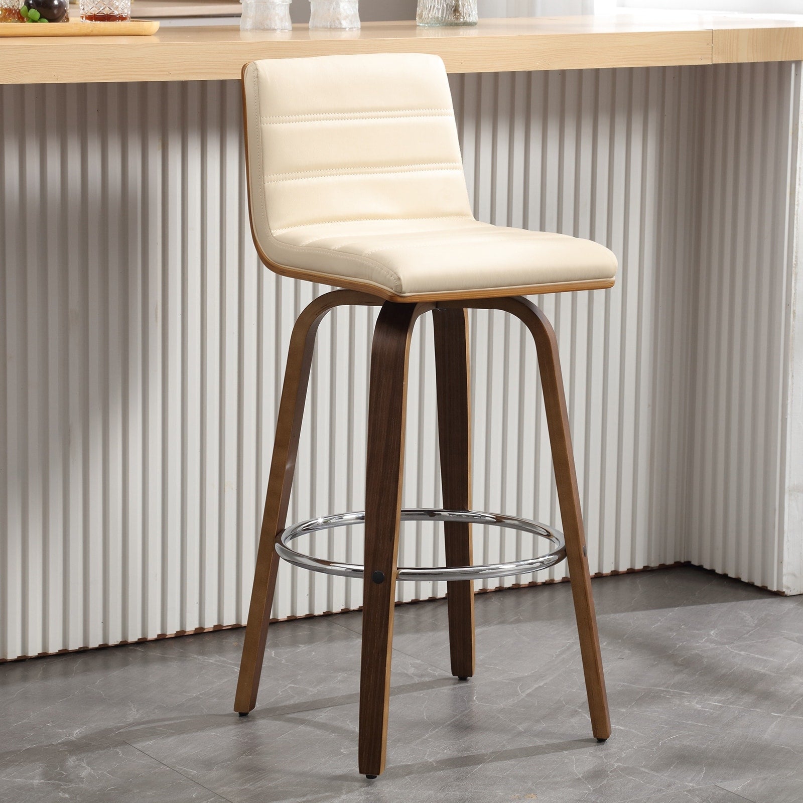 Tabourets de bar/comptoir pivotants en similicuir 26/29, lot de 2/3
