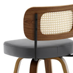 Tabourets de bar pivotants 26/29 avec pieds en bois courbé