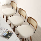 Tabourets de bar pivotants 26/29 avec pieds en bois courbé