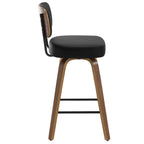 Tabourets de bar pivotants 26/29 avec pieds en bois courbé