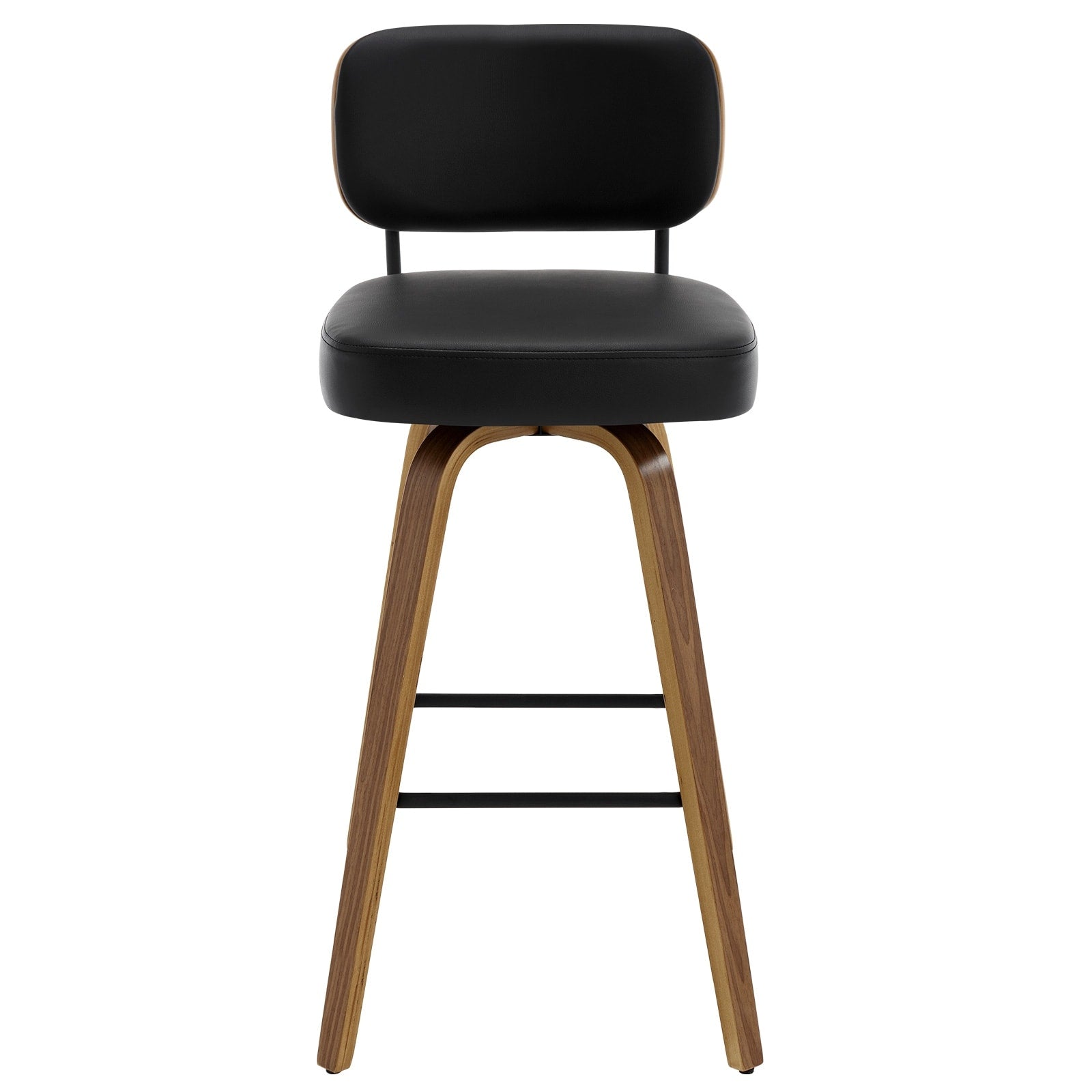 Tabourets de bar pivotants 26/29 avec pieds en bois courbé