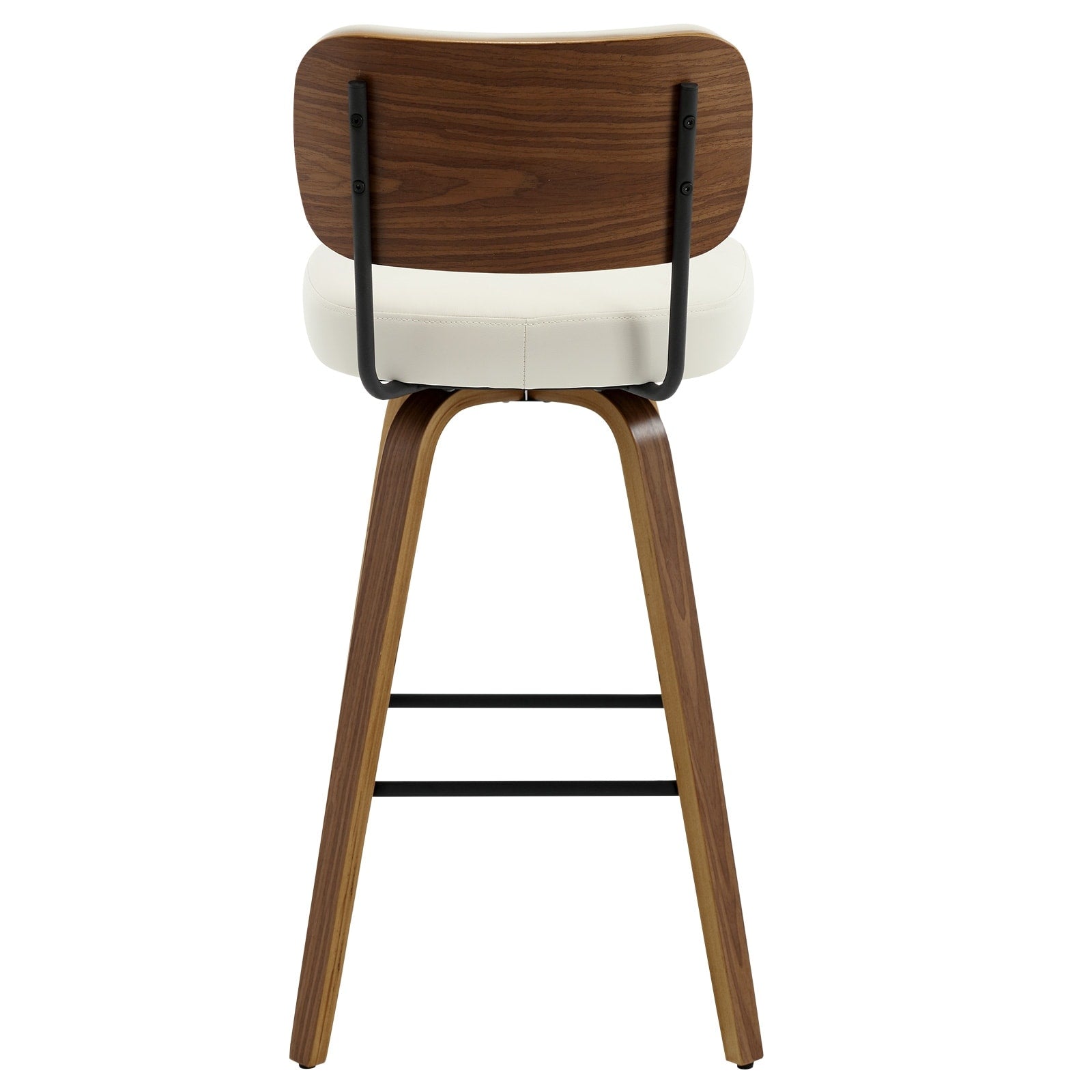 Tabourets de bar pivotants 26/29 avec pieds en bois courbé